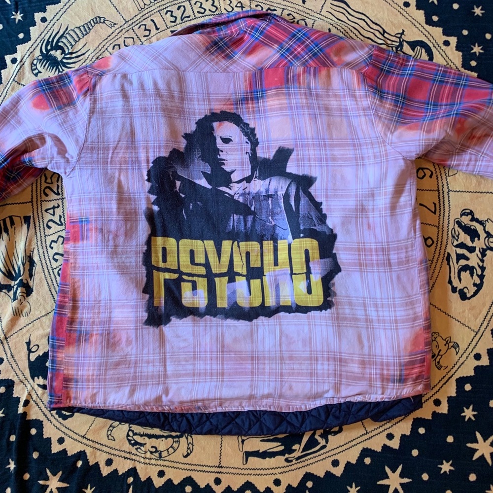 Custom Men’s flannel Michael Myers psycho jacket